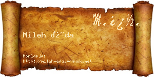 Mileh Éda névjegykártya